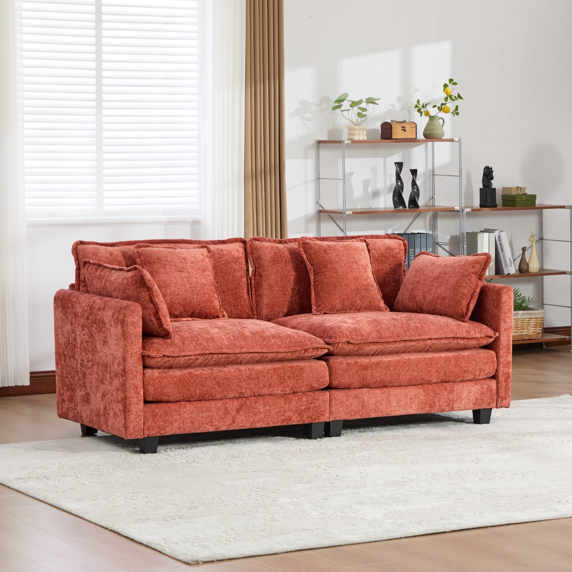 Cloud Sofa Loveseat Modern Sectional Couch Comfy Double Layer Upholstered Seat Cushion