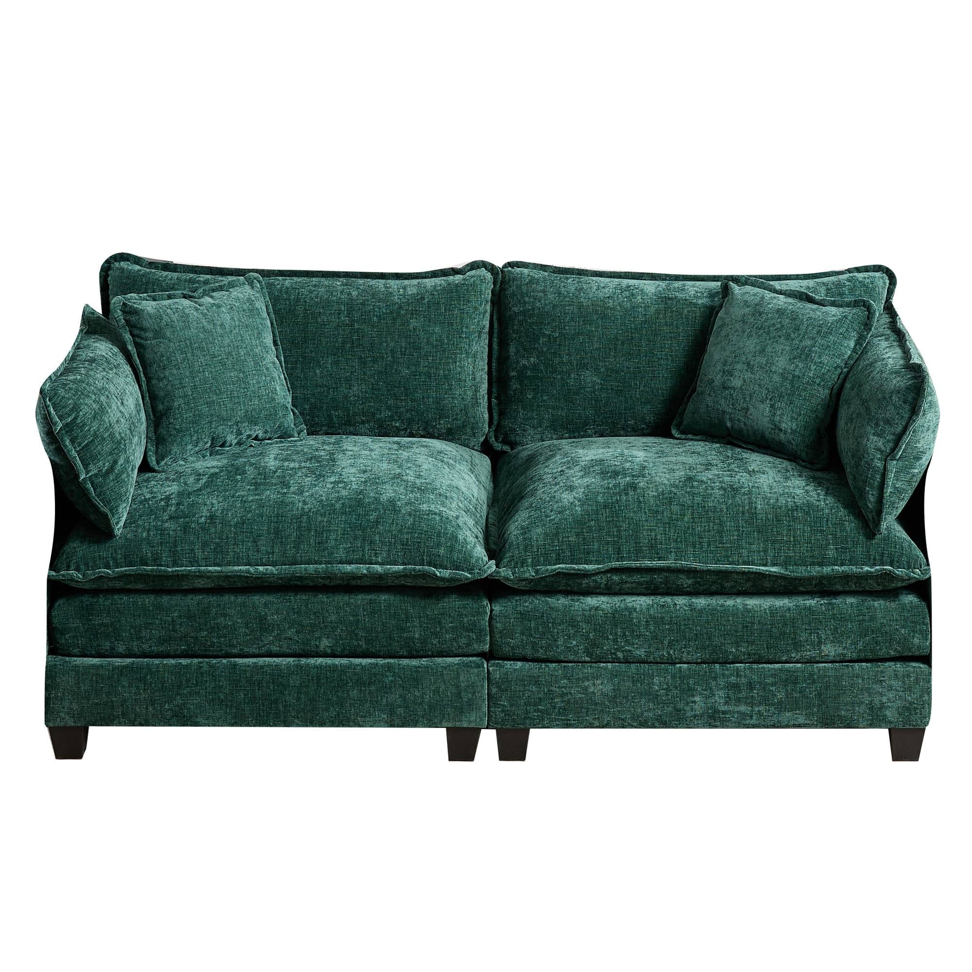 Cloud Sofa Two Seats Armrests Are Not Included Modern Sectional Couch Comfy Double Layer Upholstered Seat Cushion