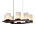 Copper Grove Susteren 8 Light Dark Bronze Led Outdoor Chandelier With Cloud Shades