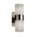 Clouds Dakota 2 Light Up Downlight Brushed Nickel Wall Sconce Clouds Cylinder W Flat Rim Shade