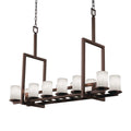 Clouds Dakota Matte Dark Bronze Chandelier Tall Clouds Cylinder W Flat Rim Shade