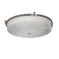 Clouds Era 21 Inch Brushed Nickel Round Flush Mount Clouds Shade