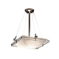 Clouds Metropolis 18 Inch Brushed Nickel Square Pendant Bowl Clouds Shade