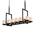 Clouds Montana Matte Black Bridge Chandelier Tall Clouds Square W Flat Rim Shade