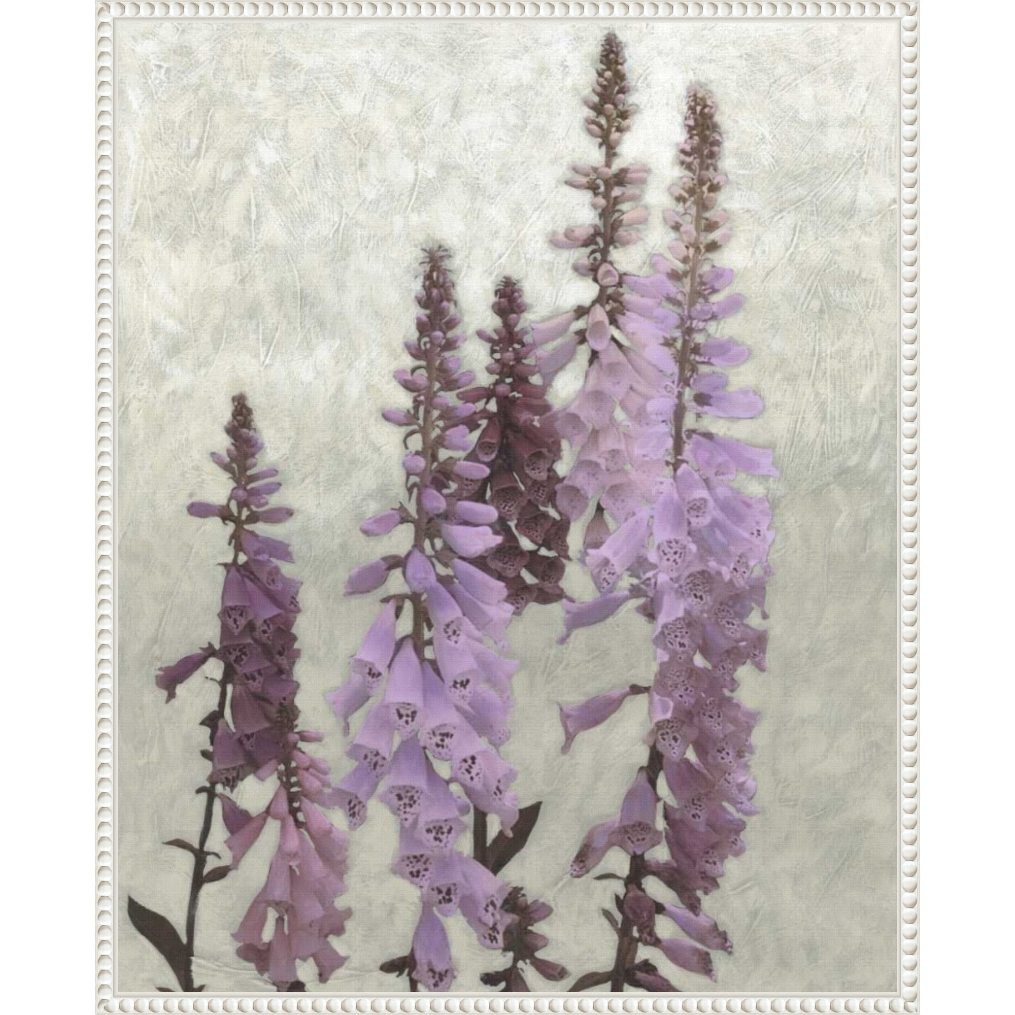 Cloudy Foxgloves No. 1 By Chariklia Zarris Framed Canvas Wall Art Print