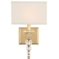 Crystorama Clover Collection 1 Light Aged Brass Wall Sconce