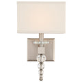 Crystorama Clover Collection 1 Light Brushed Nickel Wall Sconce