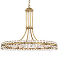 Crystorama Clover Collection 12 Light Aged Brass Chandelier