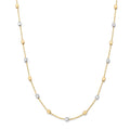 Clover 14K Two Tone Gold Station Necklace Adjustable 16 18