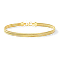 Clover 14K Yellow Gold Concave Snake Chain Bracelet 7.5