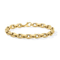 Clover 14K Yellow Gold High Polish Elongated Link Bracelet 7.75