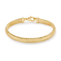 Clover 14K Yellow Gold Tubogas Bracelet 6Mm Or 8Mm 7.5