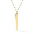 Clover 14K Yellow Gold Vertical Bar Pendant Necklace Adjustable 16 18