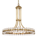 Clover 8 Light Aged Brass Chandelier