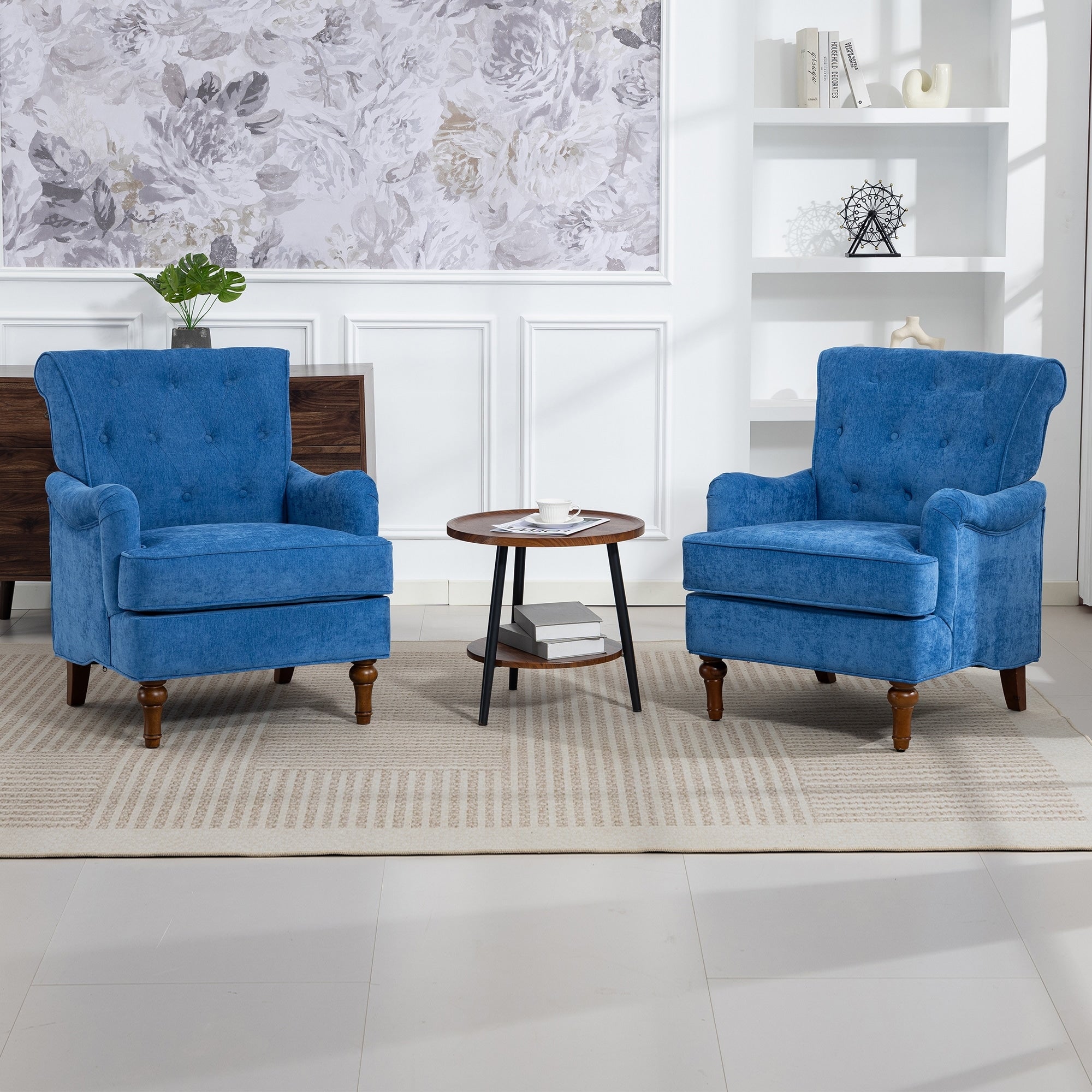 Club Chair Side Chair Upholstered Chair With Armrests Light Blue Padded Chair Reception Chair Dining Chair