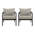Club Chairs Set Of 2 Padded Armchairs With Cushions Lounge Chairs Leisure Chair Reception Chair Side Chair