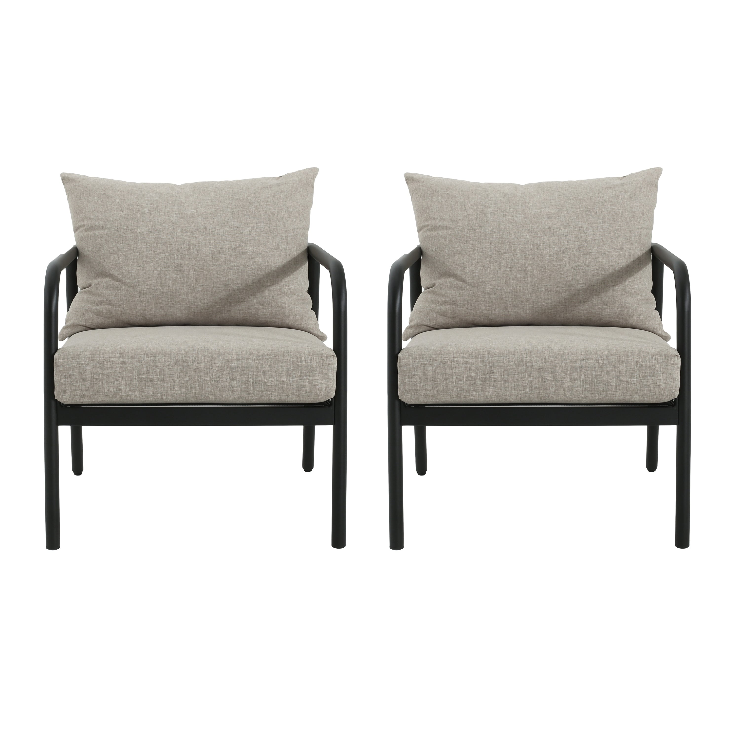 Club Chairs Set Of 2 Padded Armchairs With Cushions Lounge Chairs Leisure Chair Reception Chair Side Chair