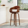 Clyo Indoor Upholstered Swivel Barstool By Christopher Knight Home