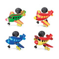 Puzzled Inc. Multicolored Plastic Airplane Bobble Magnets Set Of 4
