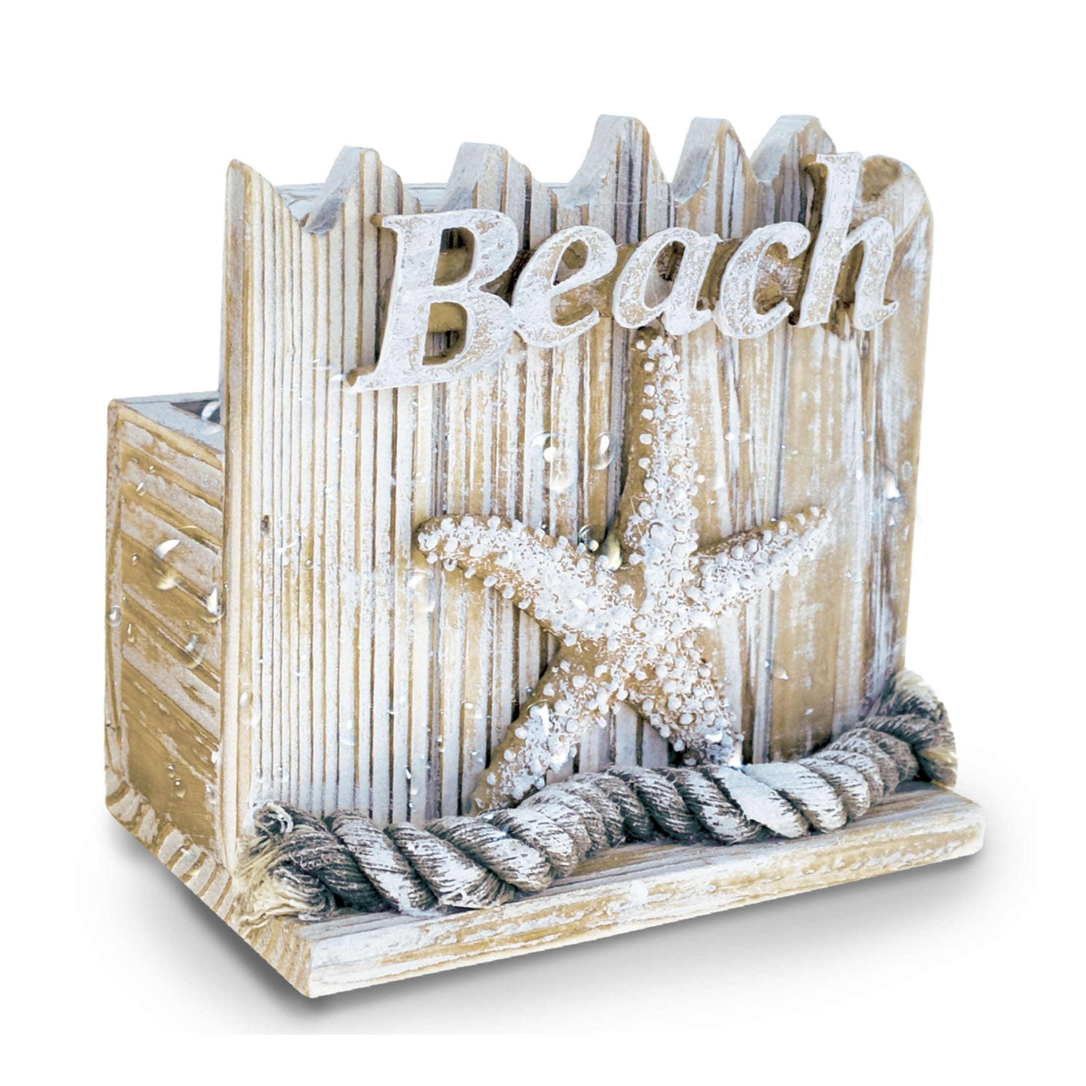 Puzzled Baja Beach Starfish Nautical Wooden Coaster Pack Set Of 4