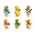 Puzzled Duck Bobble Magnets Set Of 6