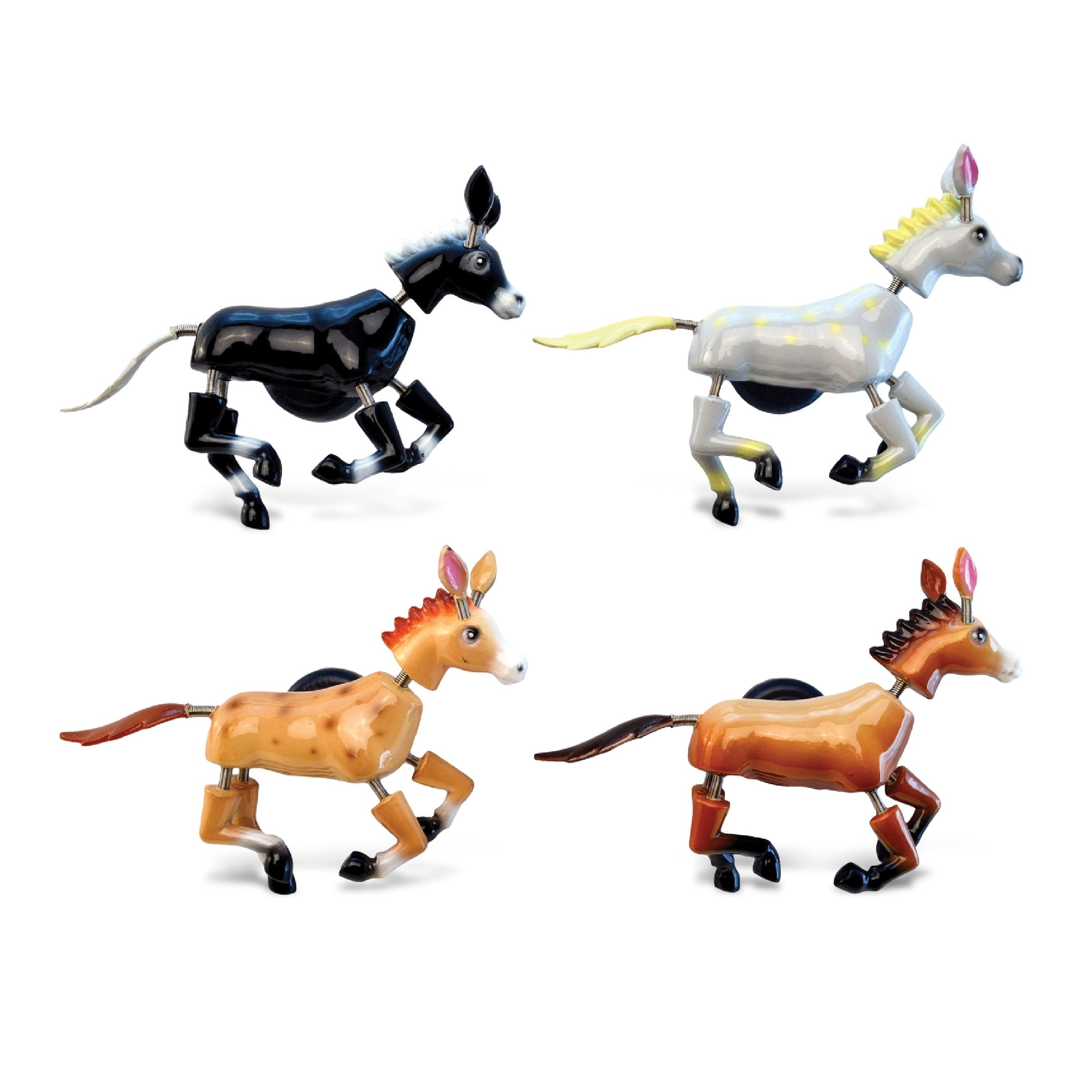 Multioclor Plastic Horse Bobble Magnets