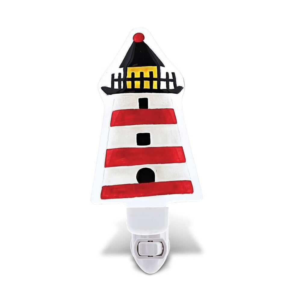 Cota Global Lighthouse Plug In Glass Night Light Energy Efficient Led Nightlight Wall Decorative Manual On Off Switch Incandes