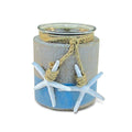 Puzzled Ocean Breeze Plastic Nautical Pillar Candleholder