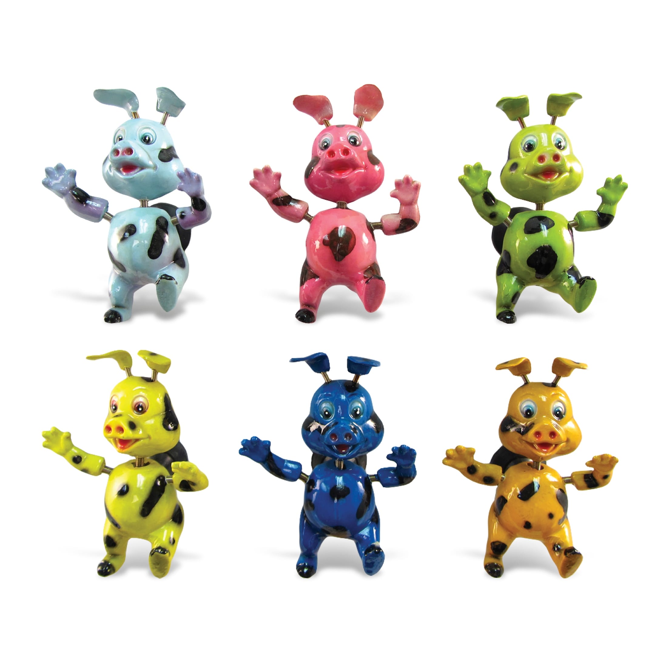 Puzzled Plastic Piggy Bobble Magnets