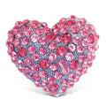 Puzzled Pink Heart With Sparkling Crystals Refrigerator Magnet