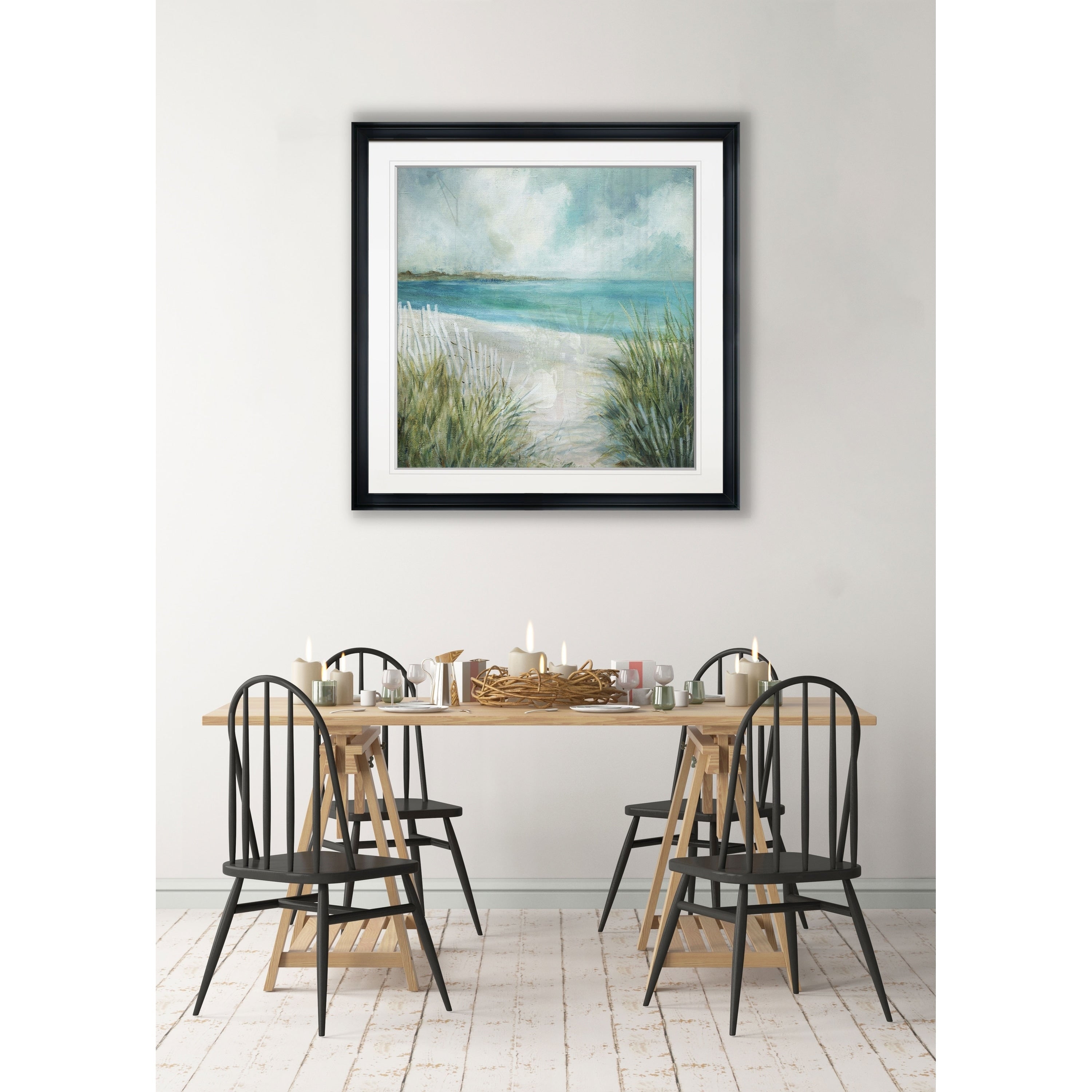 Coastal Fences Framed Giclee Print