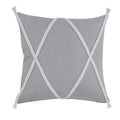 Coastal Geometric Braided And Tasseled Throw Pillow