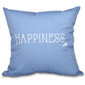 Coastal Happiness Word Print 16 Inch Throw Pillow