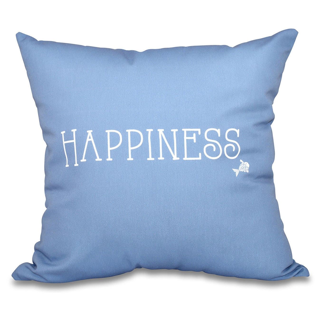 Coastal Happiness Word Print 20 Inch Throw Pillow