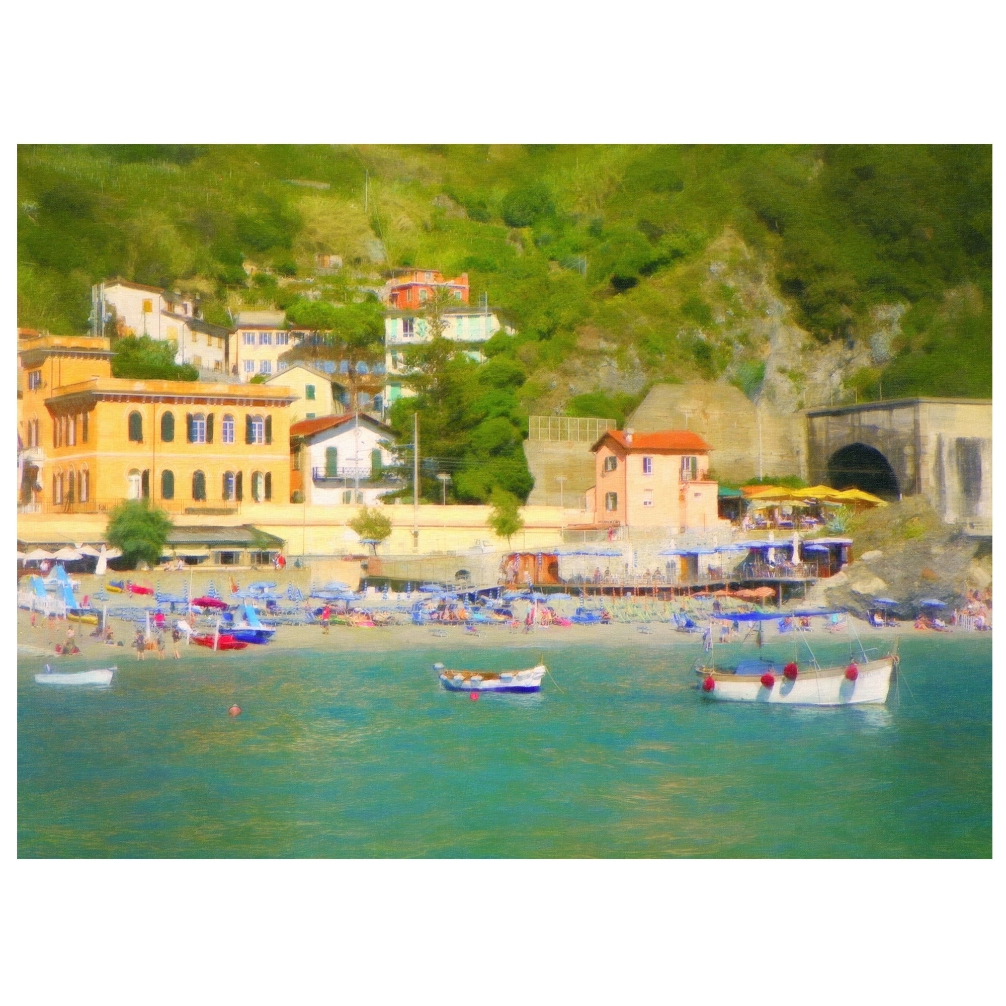 Italian Coast Ii By Graffi Tee Studio Wrapped Canvas Painting Art Print