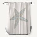 Coastal Starfish Print Shower Curtain 71 X 74