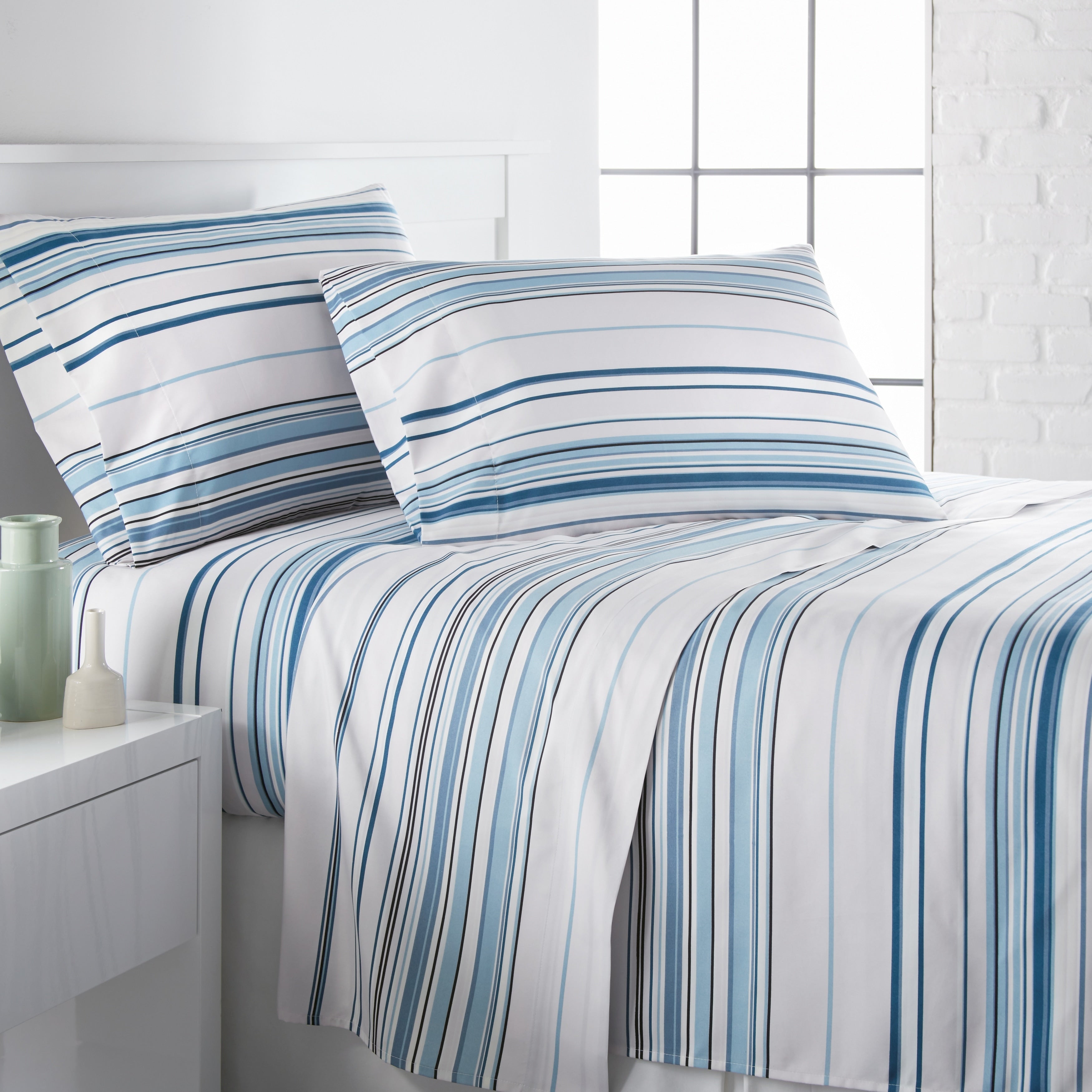 Coastal Stripes Premium Comfort 4 Piece Printed Sheet Set