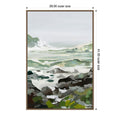 Coastal Waves And Rocks By Brook Page Framed Canvas Wall Art Print