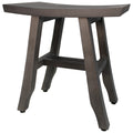 Coastalvogue Satori 18 Teak Shower Bench In Coquina Gray