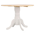 Coaster Company White Natural Drop Leaf Table With Empire Base