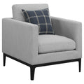 Carbon Loft Horncastle Light Grey And Black Track Arm Chair