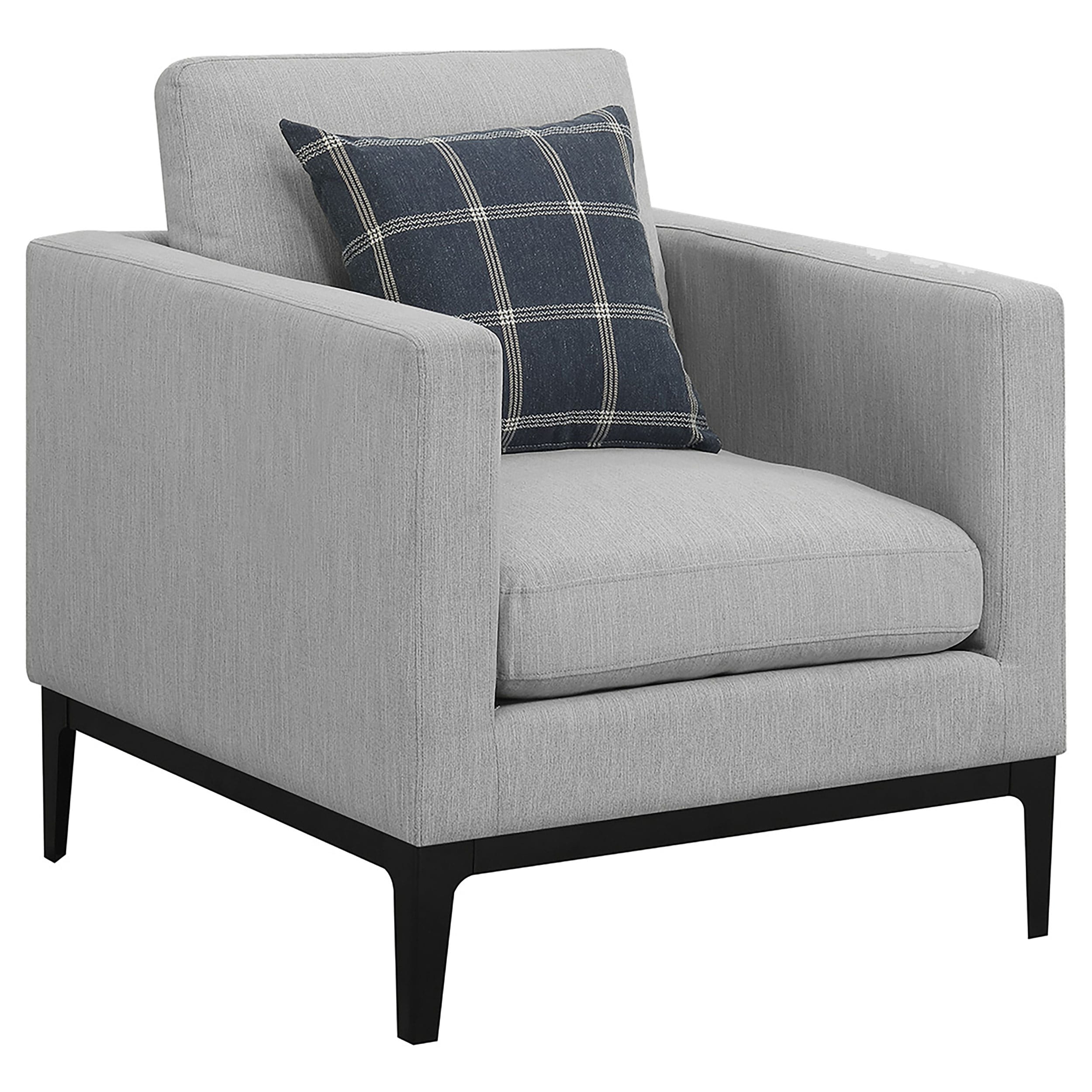 Carbon Loft Horncastle Light Grey And Black Track Arm Chair