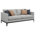 Carbon Loft Horncastle Light Grey And Black Cushion Back Sofa