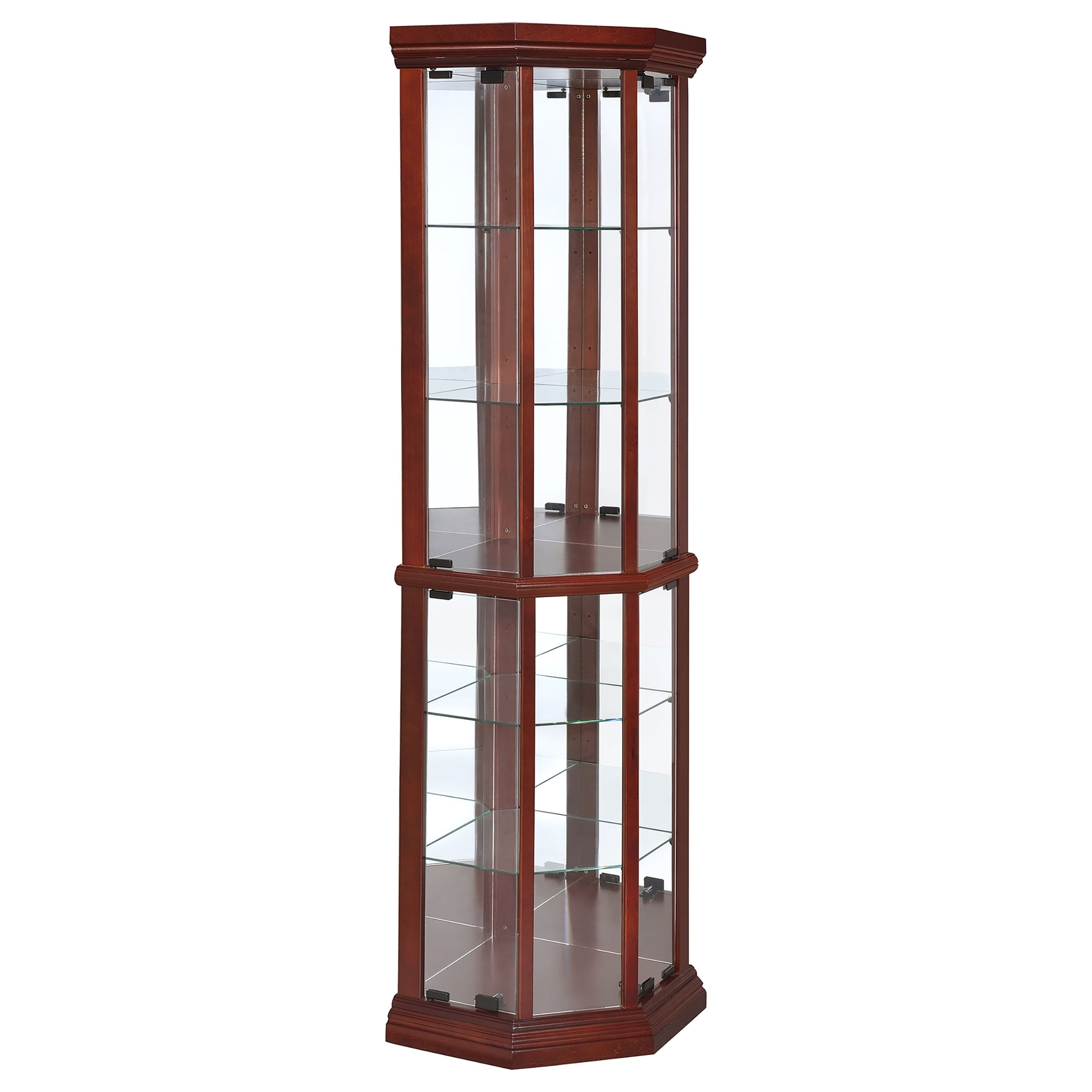 Traditional Medium Brown Curio Cabinet
