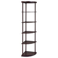 Cappuccino 5 Shelf Corner Bookcase