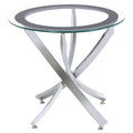 Strick Bolton Mikeshin Chrome Glass End Table