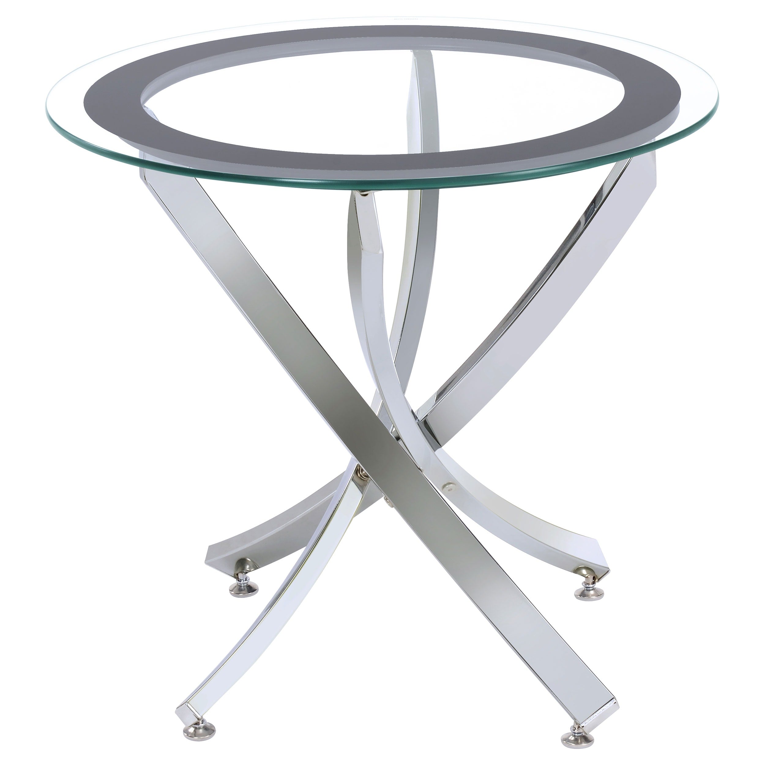 Strick Bolton Mikeshin Chrome Glass End Table