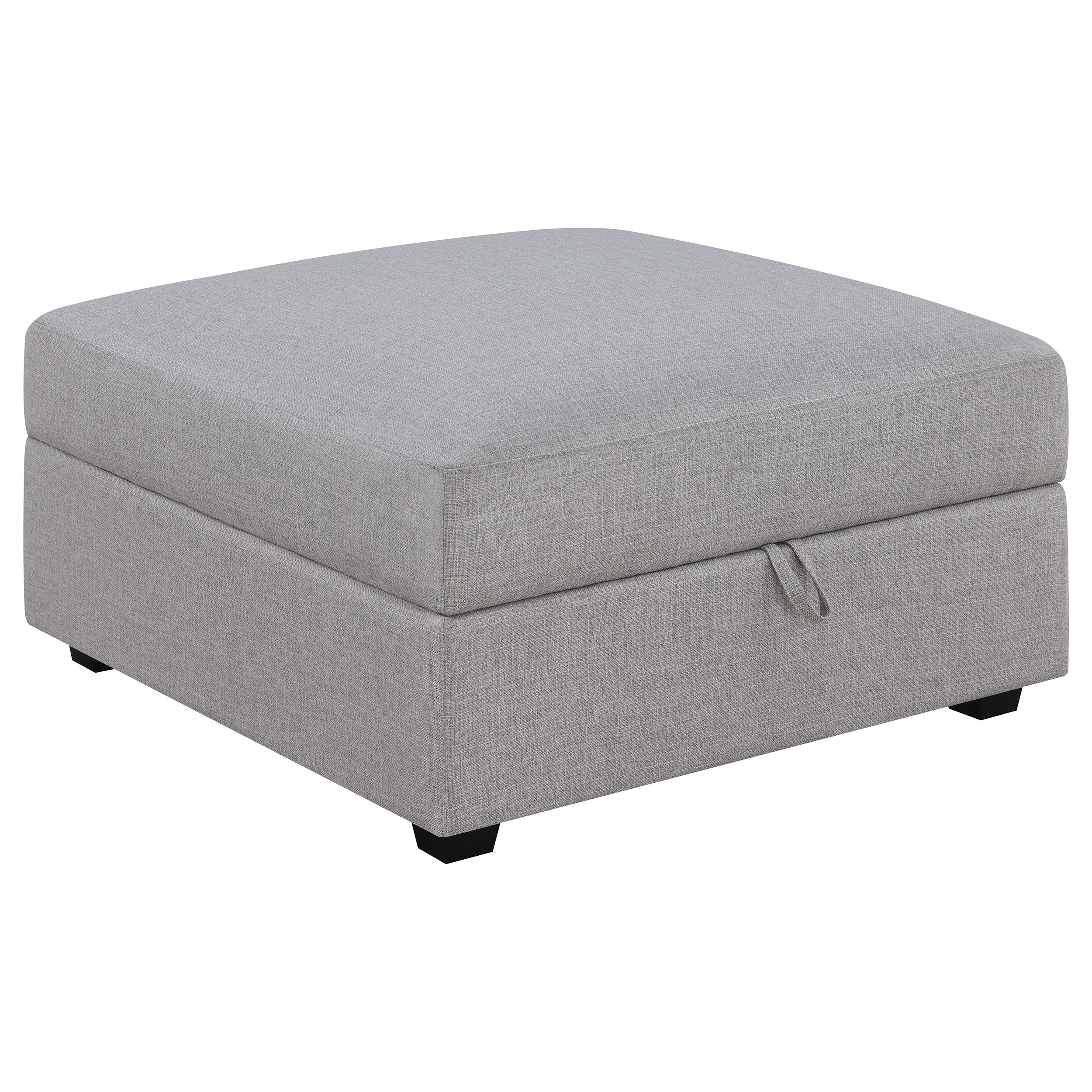 Strick Bolton Merlino Grey Upholstered Storage Ottoman