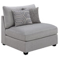 Cambria Grey And Black Upholstered Armless Chair