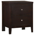Copper Grove Angelina Cappuccino Wood 2 Drawer Nightstand